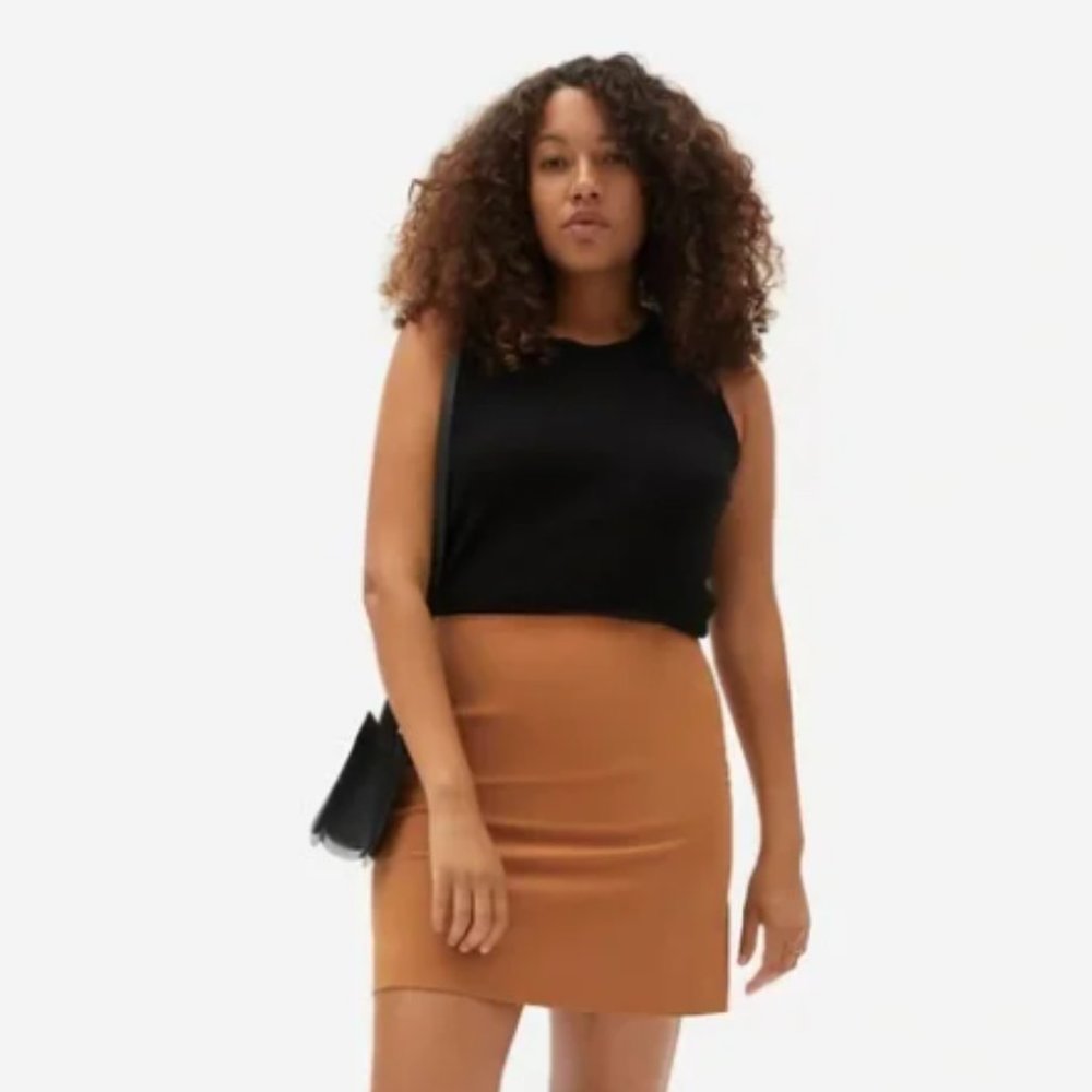 Everlane Almost Mini Skirt Acorn